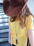 YELLOW FRINGE TOP